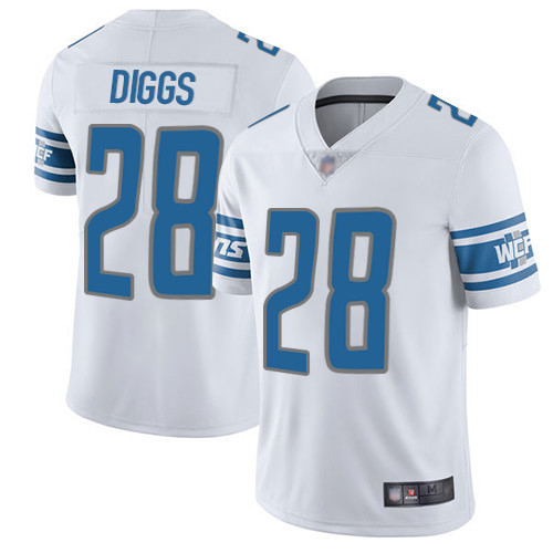 Detroit Lions Limited White Youth Quandre Diggs Road Jersey NFL Football #28 Vapor Untouchable->youth nfl jersey->Youth Jersey